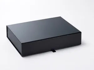 A4 Shallow Black Luxury Gift box with magnetic closure (Pack of 12)