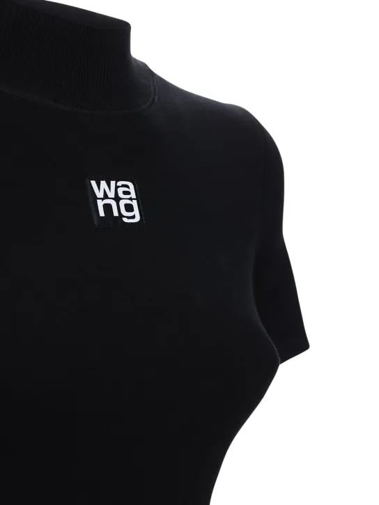 Alexander Wang   Logo stretch jersey mini dress 
