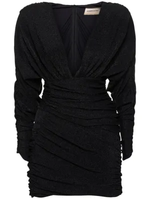 Alexandre Vauthier   Draped lurex jersey mini dress 