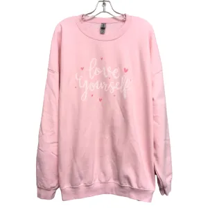 Athletic Sweatshirt Crewneck By Gildan In Pink, Size:3X