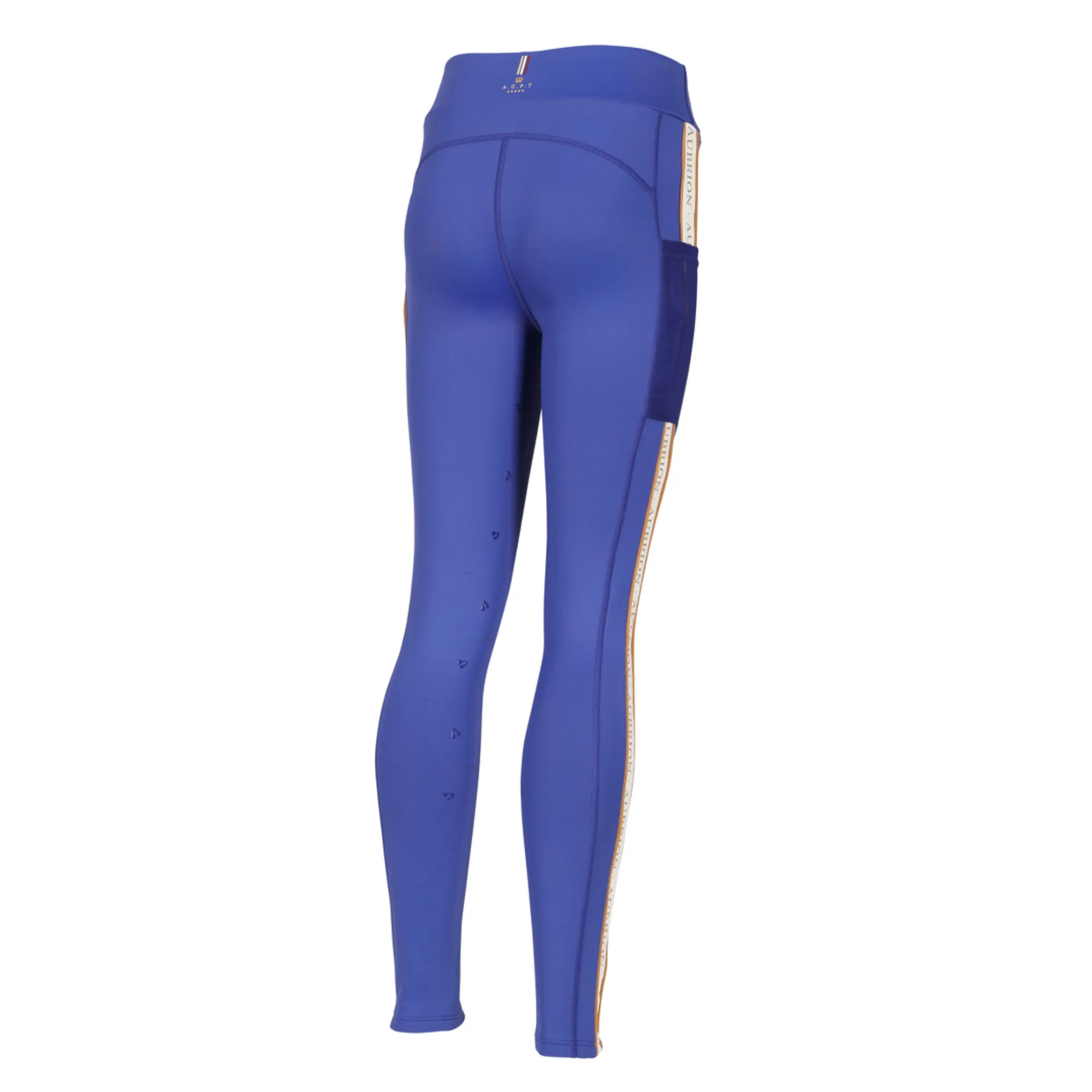 Aubrion Young Rider Team Shield Riding Tights - Blue