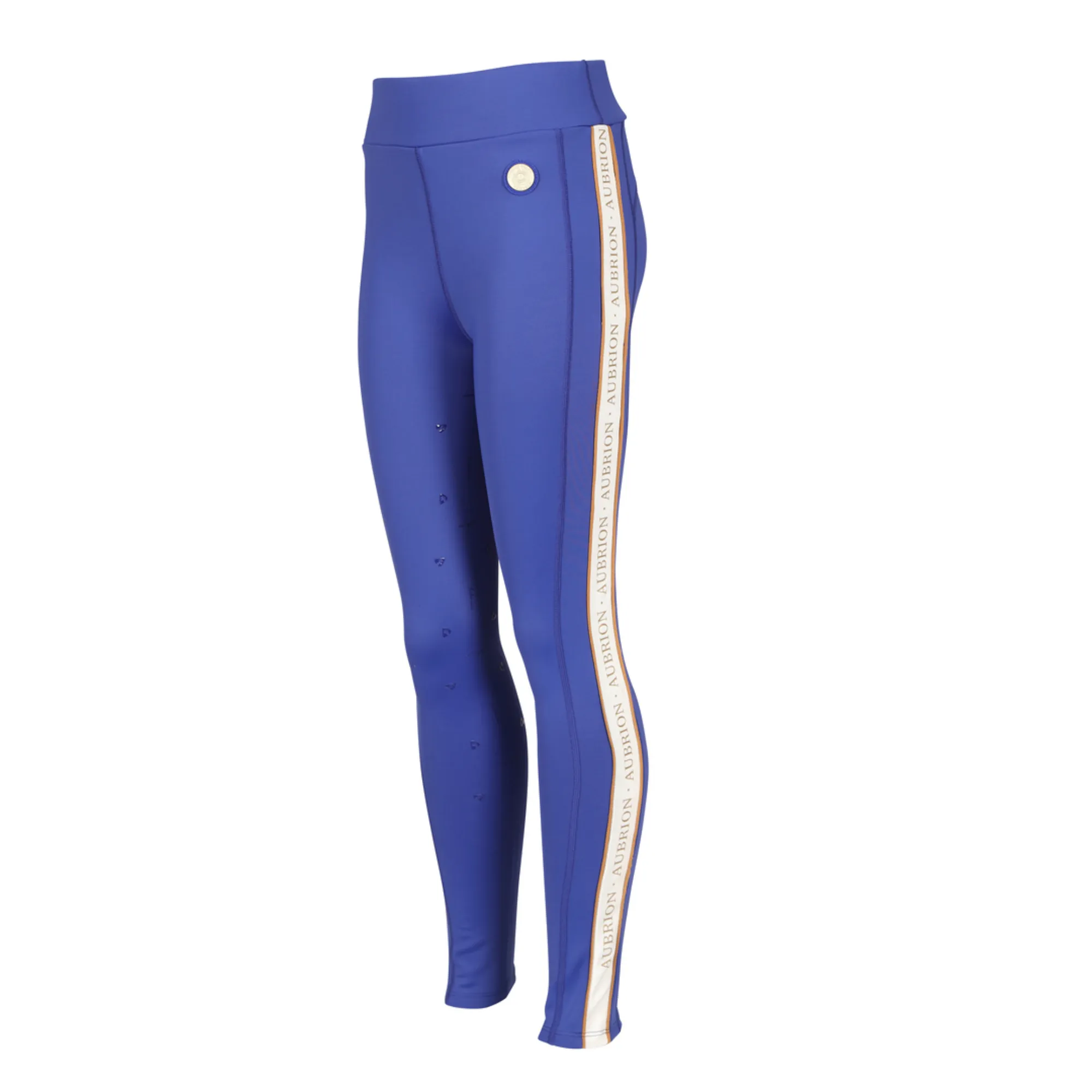 Aubrion Young Rider Team Shield Riding Tights - Blue