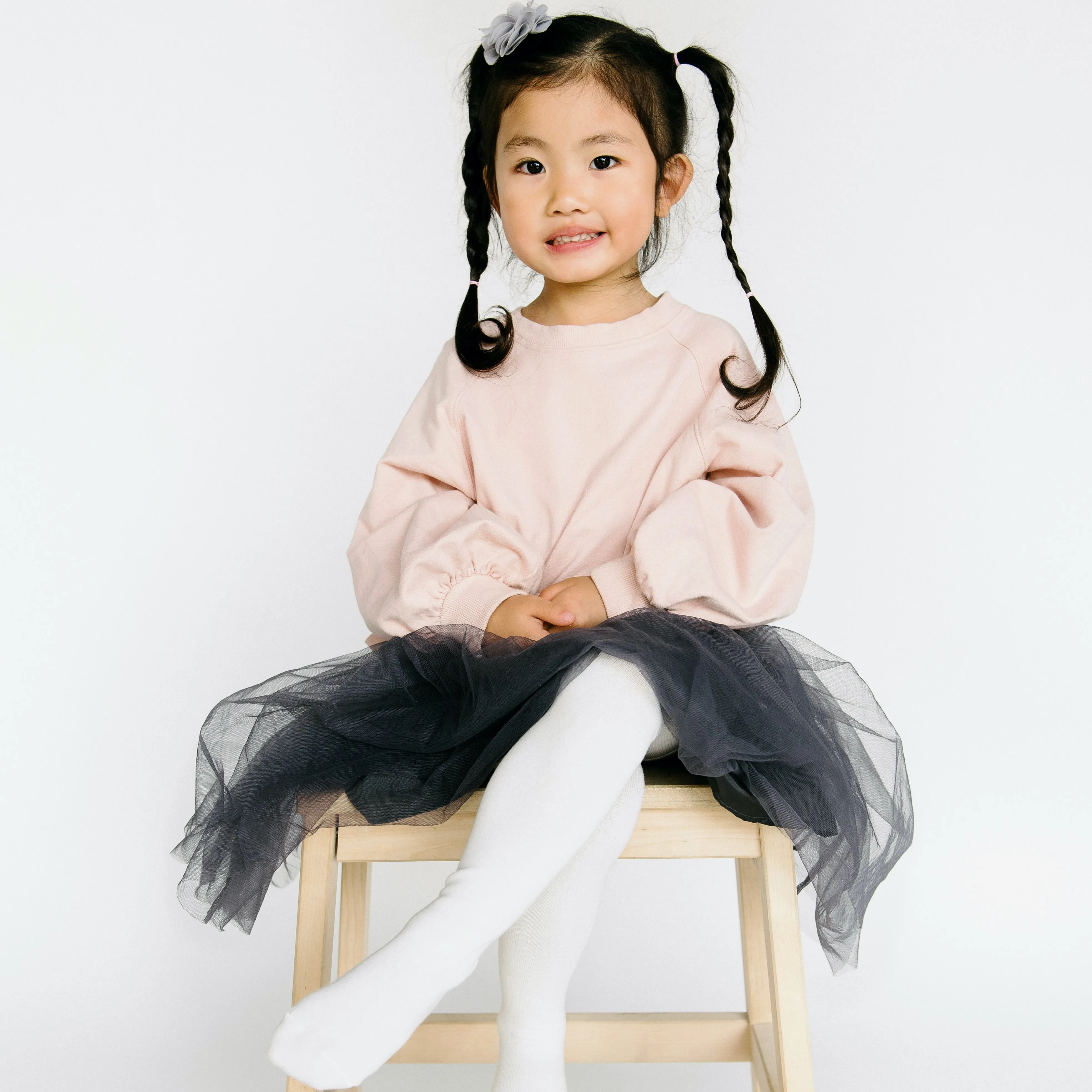 Baby/Kids Tights with Grips - Ivory White 3-pack