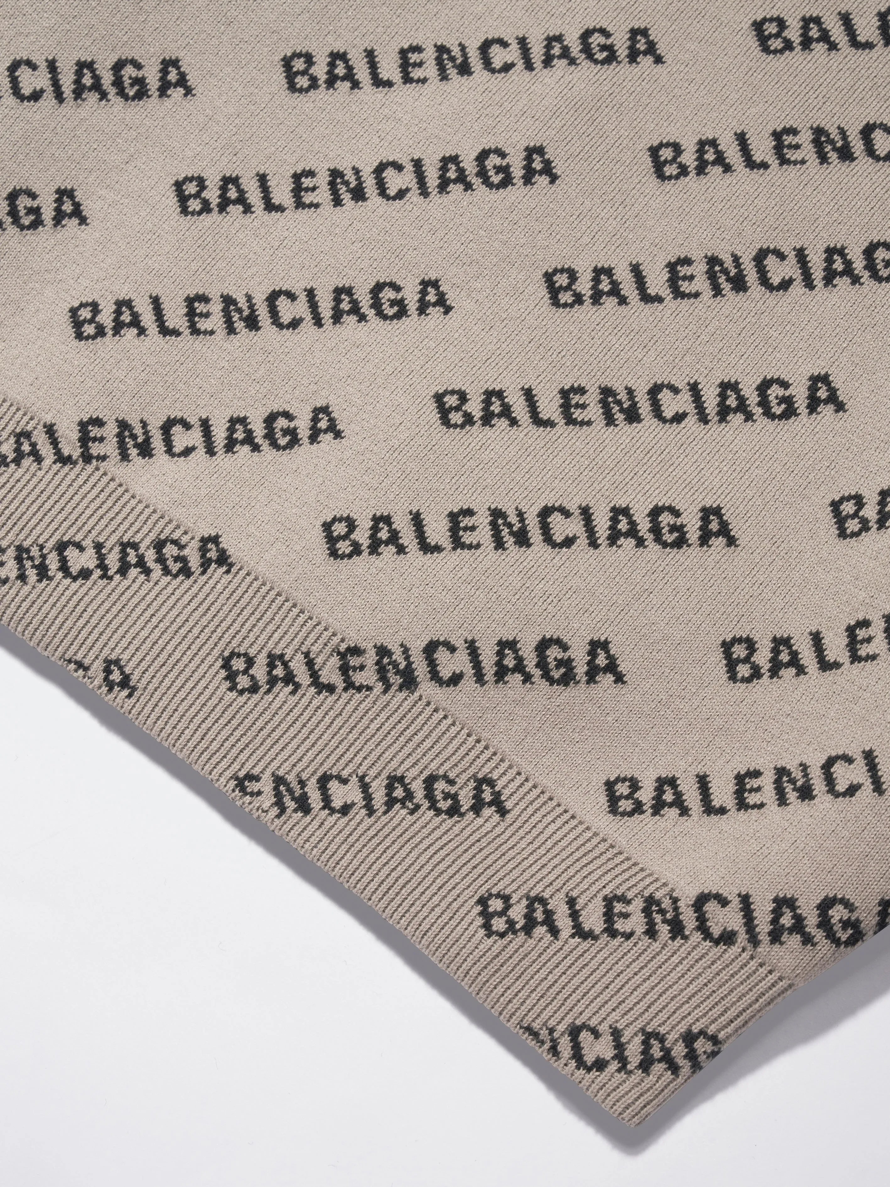 Balenciaga Kids All Over Logo Sweatshirt in Beige