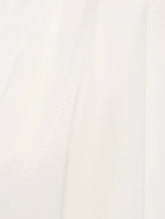 Balmain   Shiny jersey v-neck mini kaftan dress 