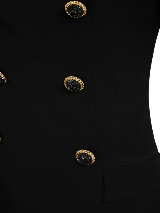 Balmain   Viscose crepe mini dress 