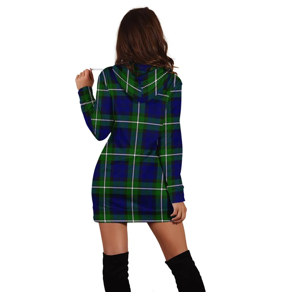 Bannerman Tartan Hoodie Dress with Family Crest