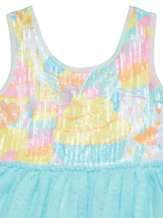 Billieblush   Sequined tulle dress w/ glittered crown 