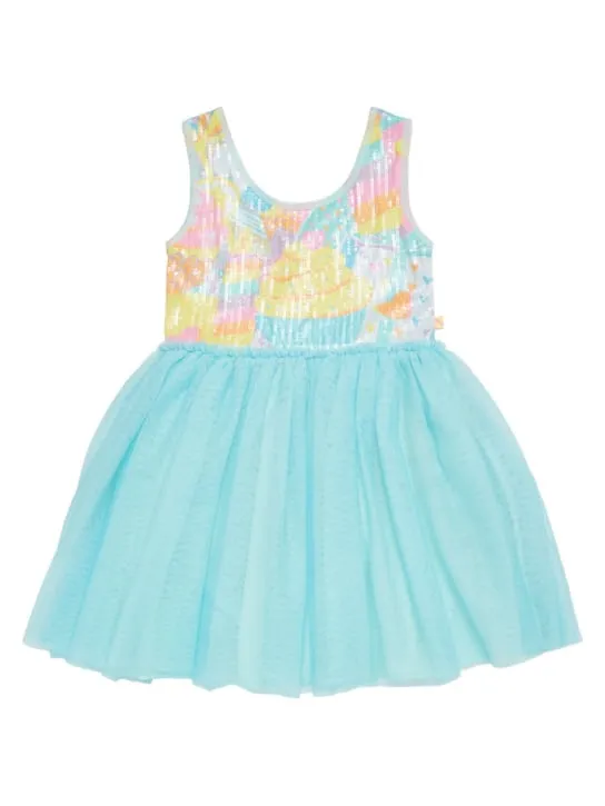 Billieblush   Sequined tulle dress w/ glittered crown 