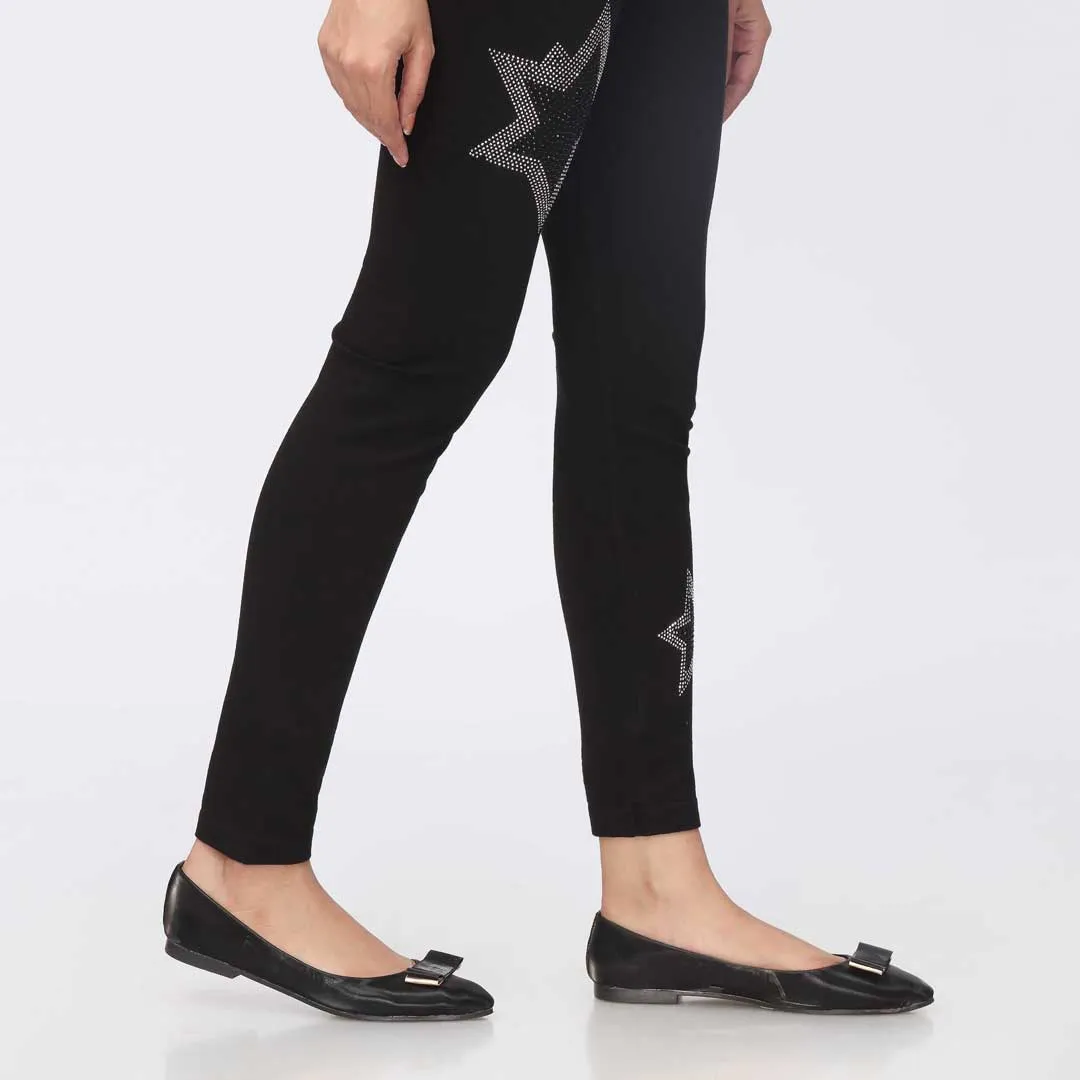 Black Diamante Tights PW3577