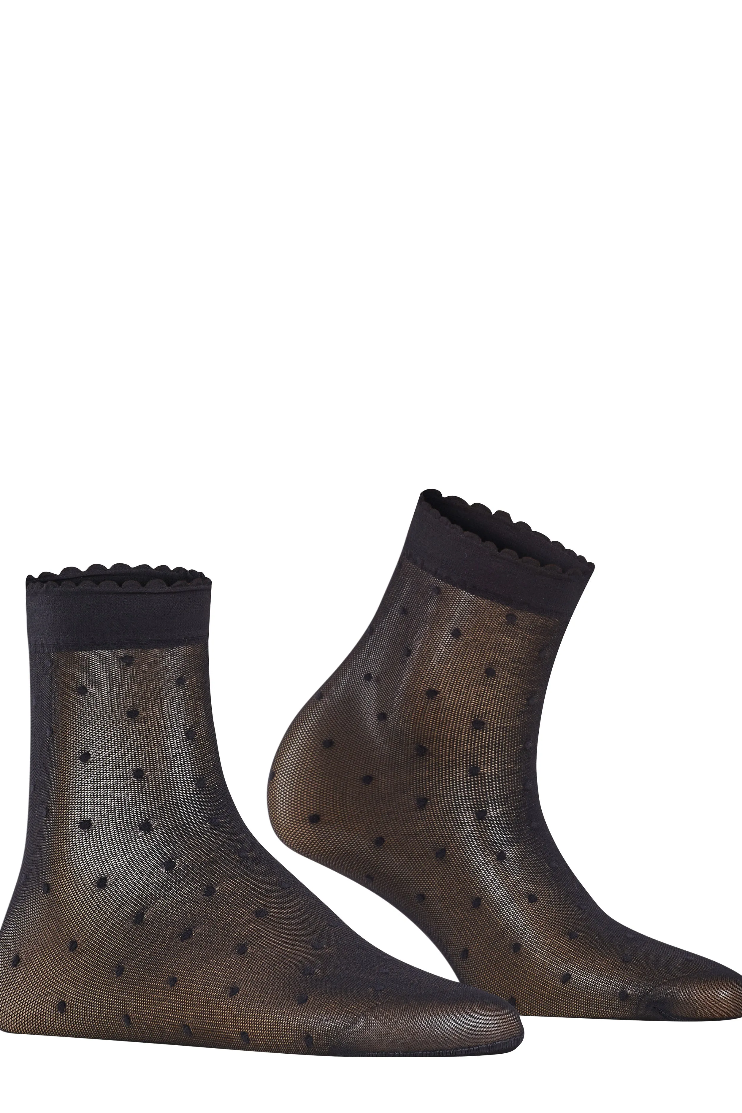 Black Sheer Polka Dot Socks