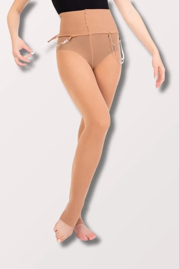 Camisole Stirrup Body Tights - Suntan