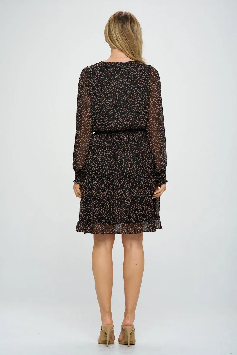 Cataleya Smocked Long Sleeve Tiered Dress