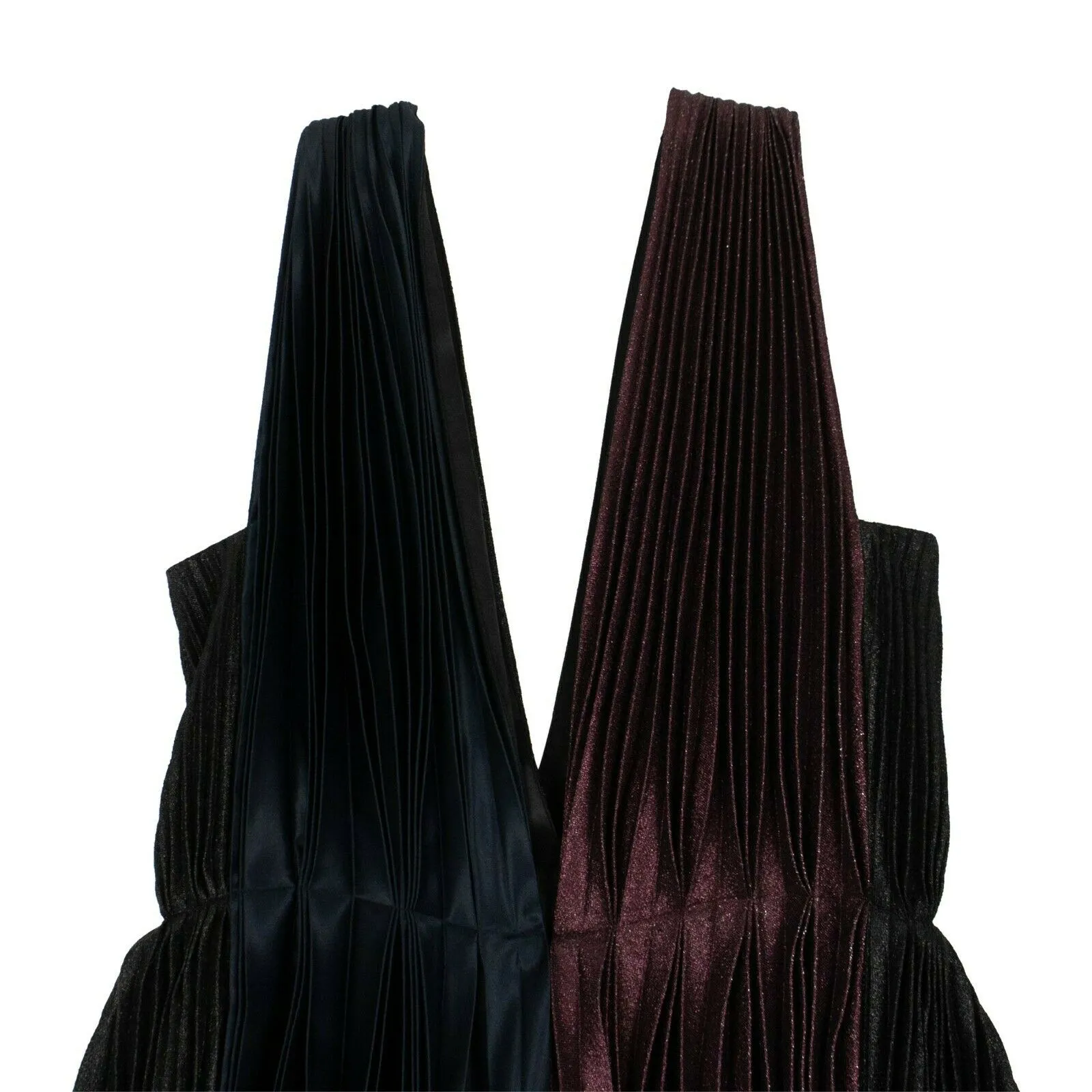 Cedric Charlier Pleated Plunging Neck Dress - Multi