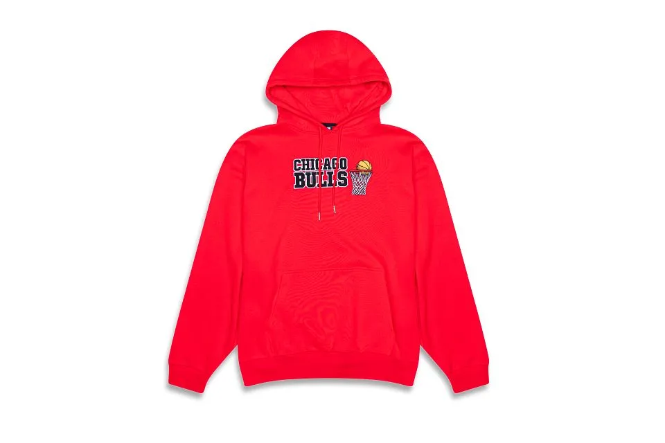 Chicago Bulls Red Oversized Hoodie