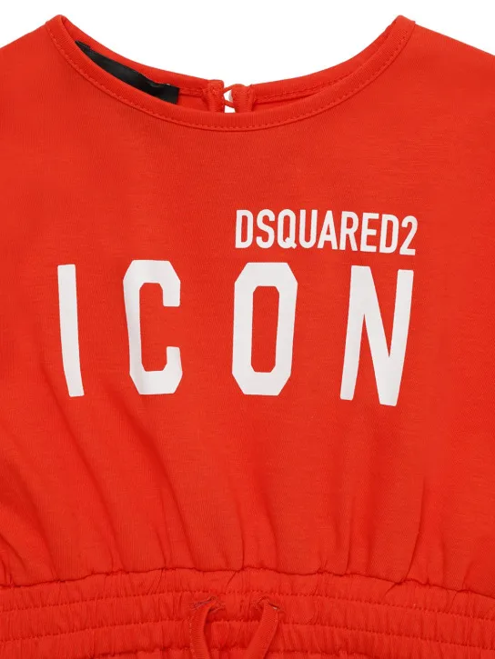 Dsquared2   Icon logo print cotton jersey dress 
