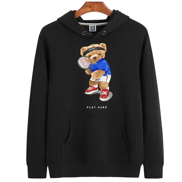 Eco-Friendly Tennis Bear Hoodie