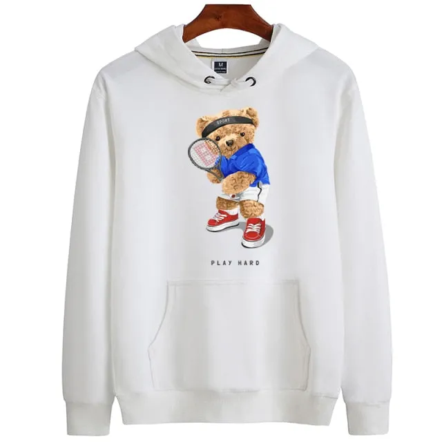 Eco-Friendly Tennis Bear Hoodie