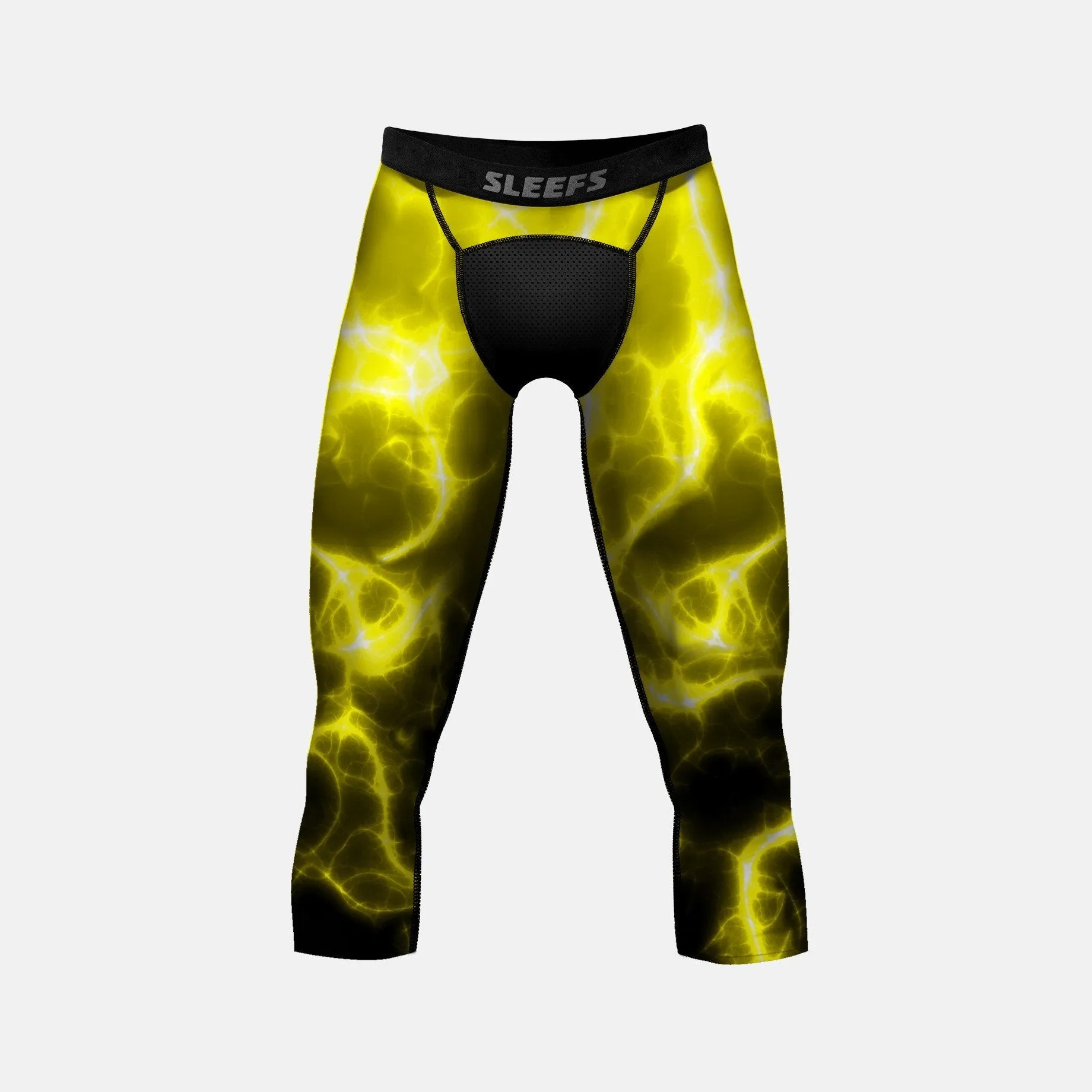 Electric Yellow Compression 3/4 tights / leggings