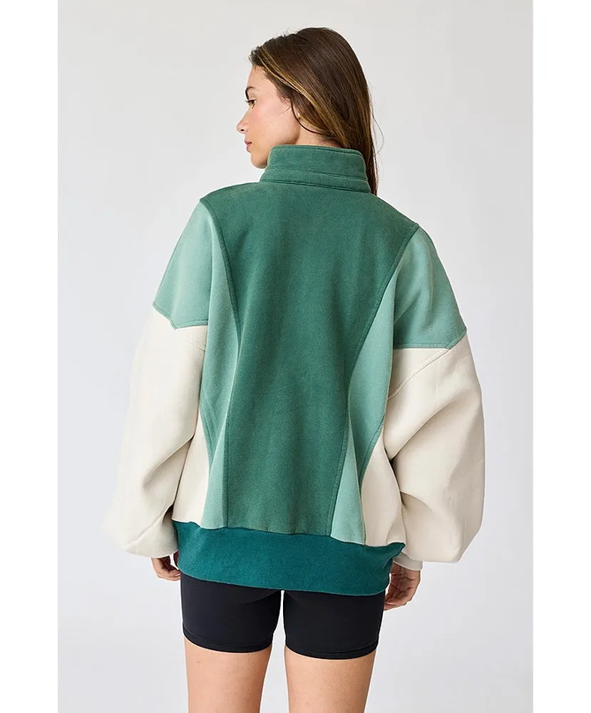 Emma Oversized Washed Colorblock Sweatshirt