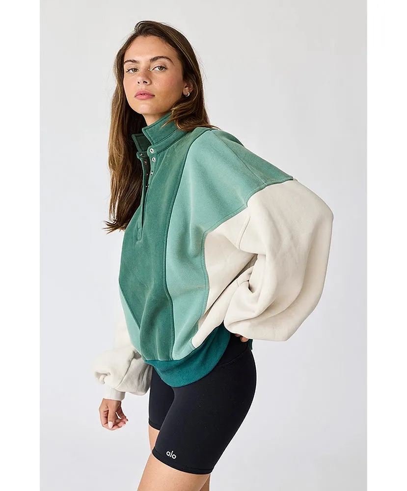 Emma Oversized Washed Colorblock Sweatshirt
