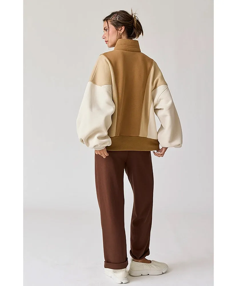 Emma Oversized Washed Colorblock Sweatshirt