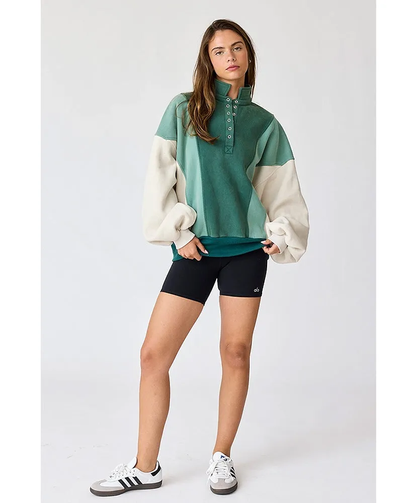 Emma Oversized Washed Colorblock Sweatshirt