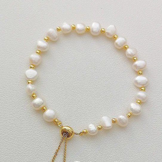 Freshwater Cultured Irregular Pearl Single Strand Bracelet
