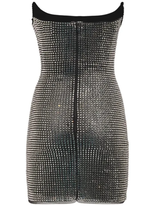 Giuseppe Di Morabito   Embellished corset bustier mini dress 