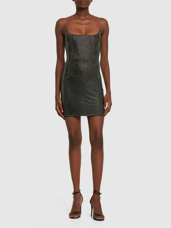 Giuseppe Di Morabito   Embellished corset bustier mini dress 