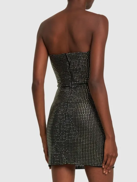 Giuseppe Di Morabito   Embellished corset bustier mini dress 