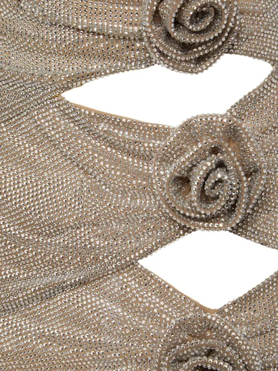 Giuseppe Di Morabito   Embellished jersey mini dress 
