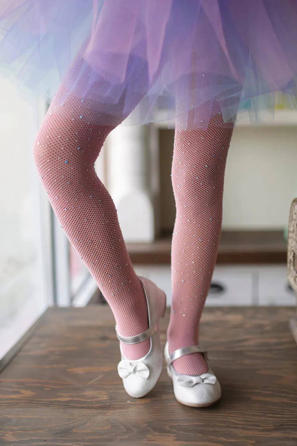 Great Pretenders Rhinestone Tights - Light Pink