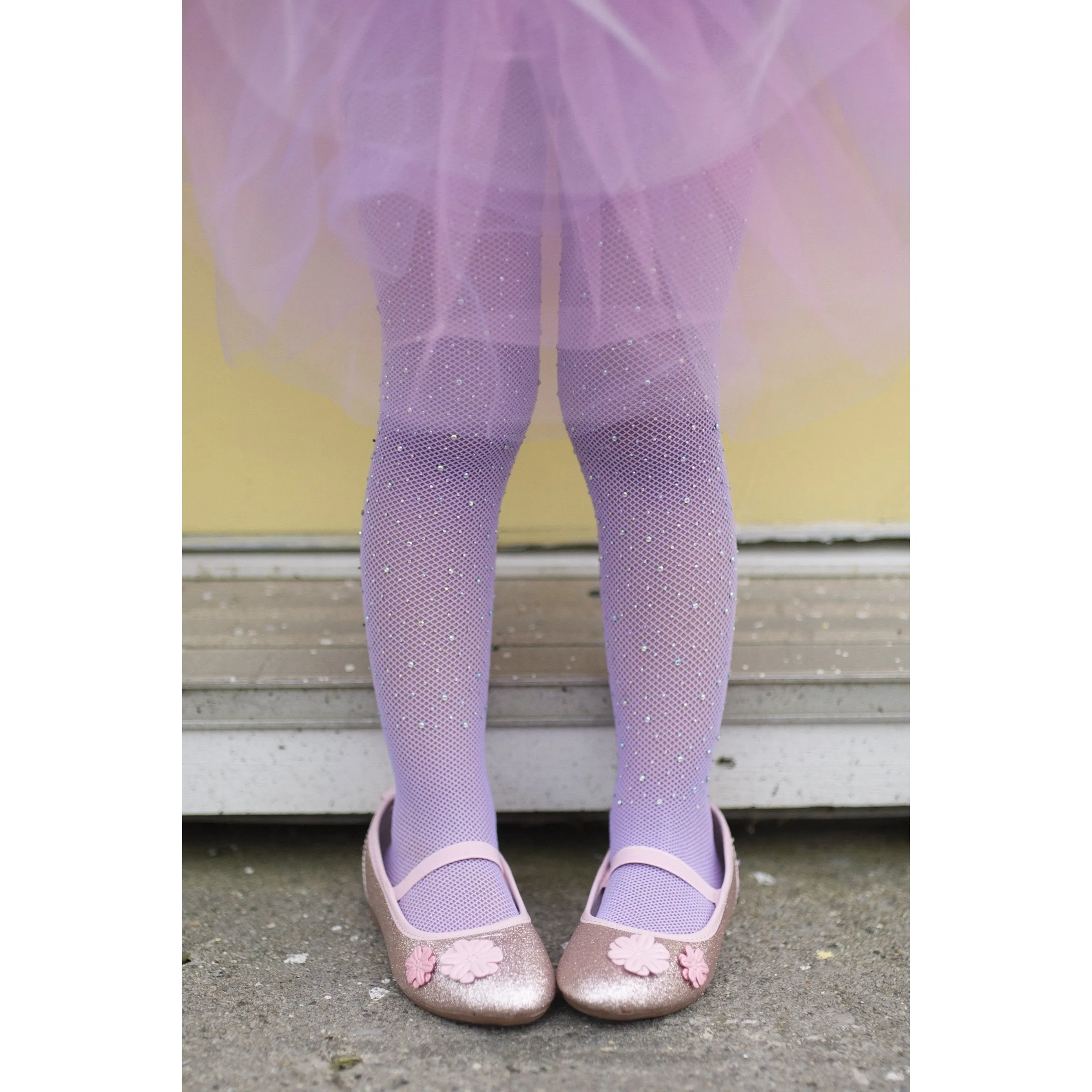 Great Pretenders Rhinestone Tights Lilac