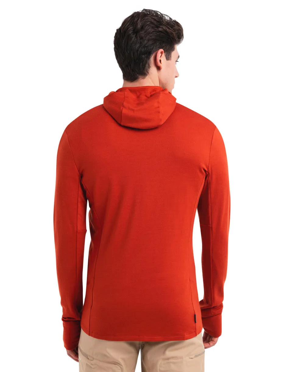 Icebreaker Men&#x27;s Merino 260 Quantum III Long Sleeve Zip Hoodie  Molten | Buy Icebreaker Men&#x27;s Merino 260 Quantum III Long Sleeve Zip Hoodie  Molten here | Outnorth