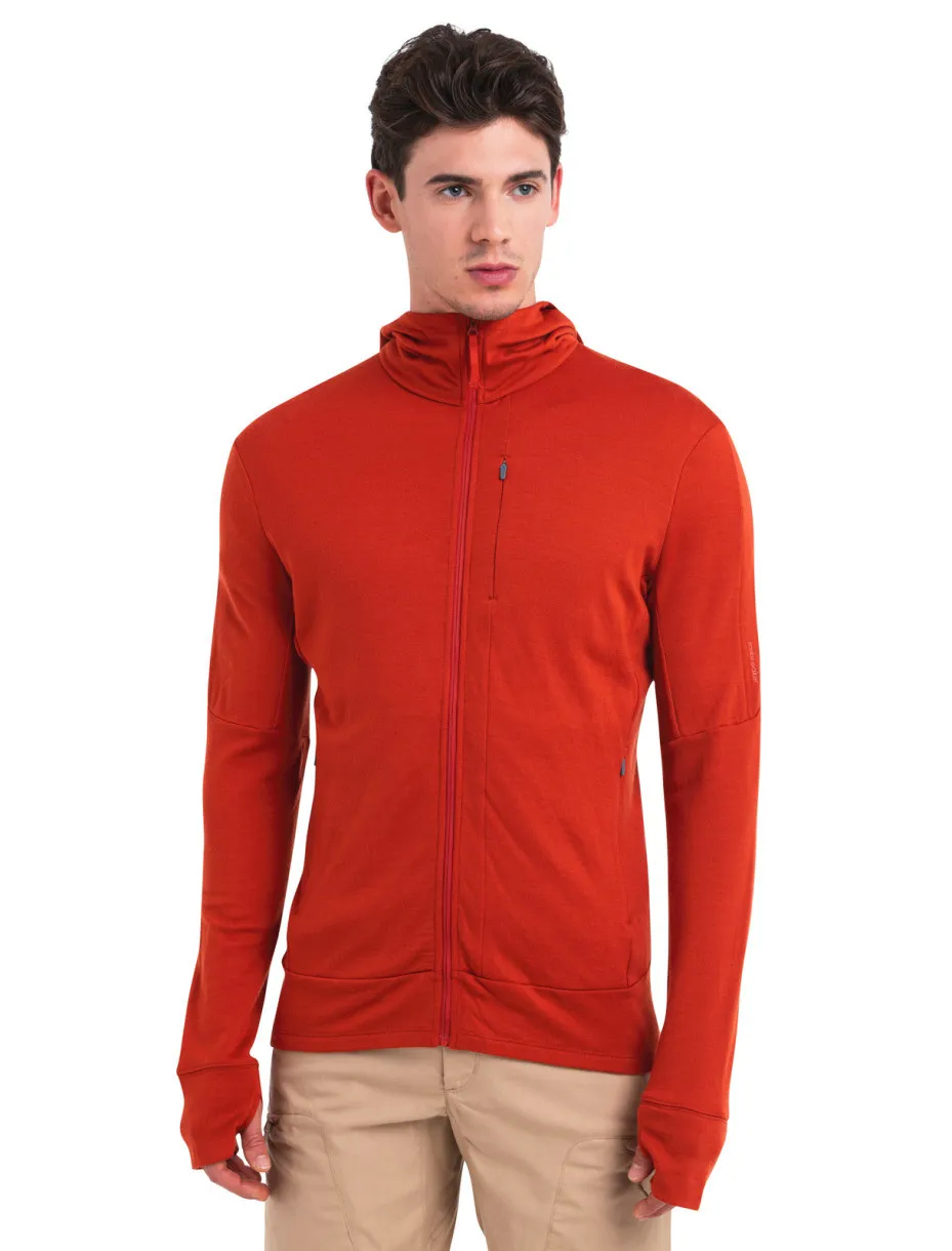 Icebreaker Men&#x27;s Merino 260 Quantum III Long Sleeve Zip Hoodie  Molten | Buy Icebreaker Men&#x27;s Merino 260 Quantum III Long Sleeve Zip Hoodie  Molten here | Outnorth