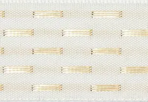Ivory Gold Dash Ribbon cut to 80CM (24 pieces)
