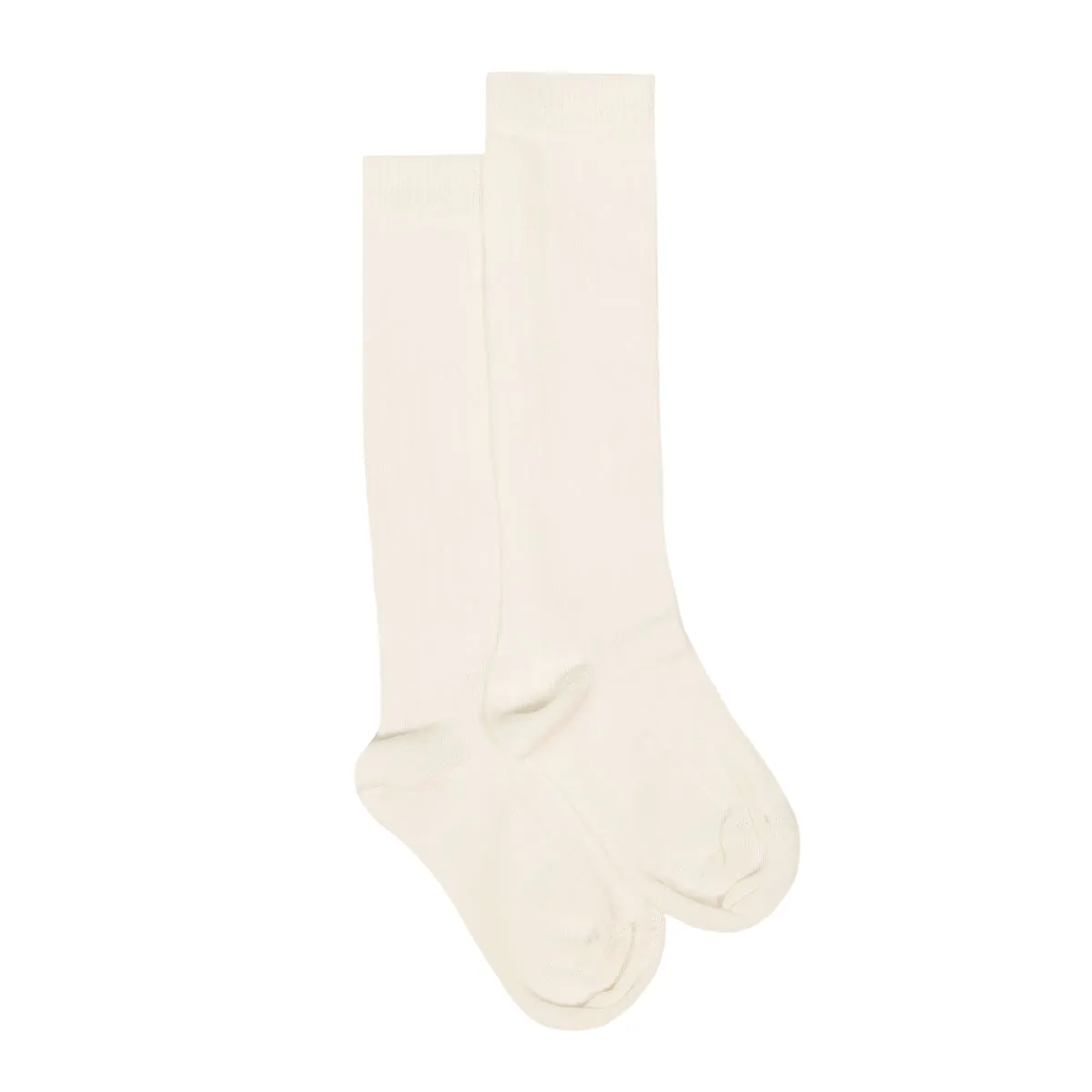 Ivory Ribbed Kneesocks