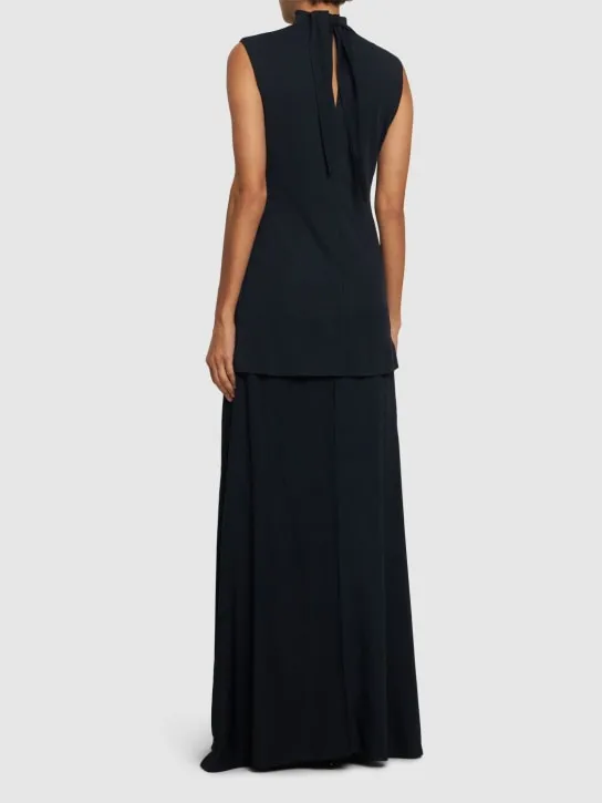 Jil Sander   Fluid viscose crepe long dress 