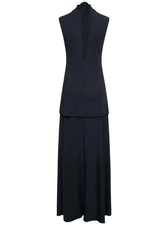 Jil Sander   Fluid viscose crepe long dress 