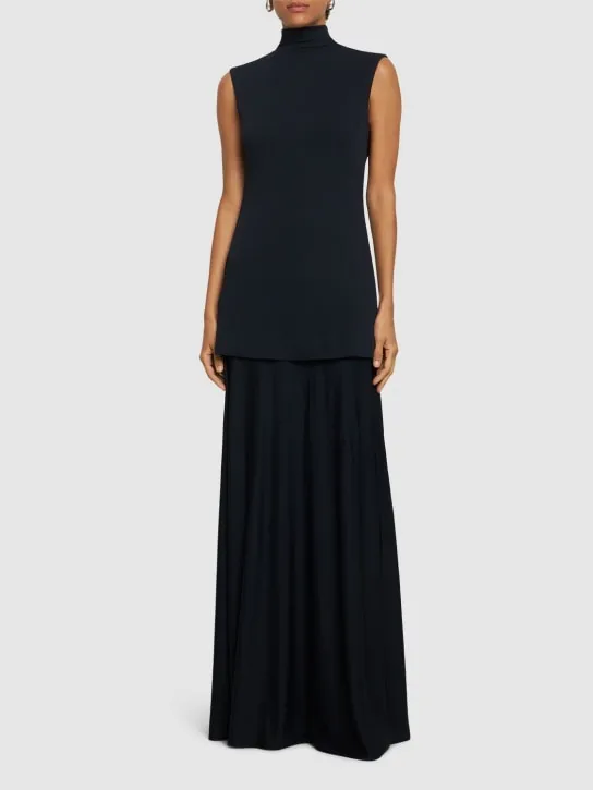 Jil Sander   Fluid viscose crepe long dress 