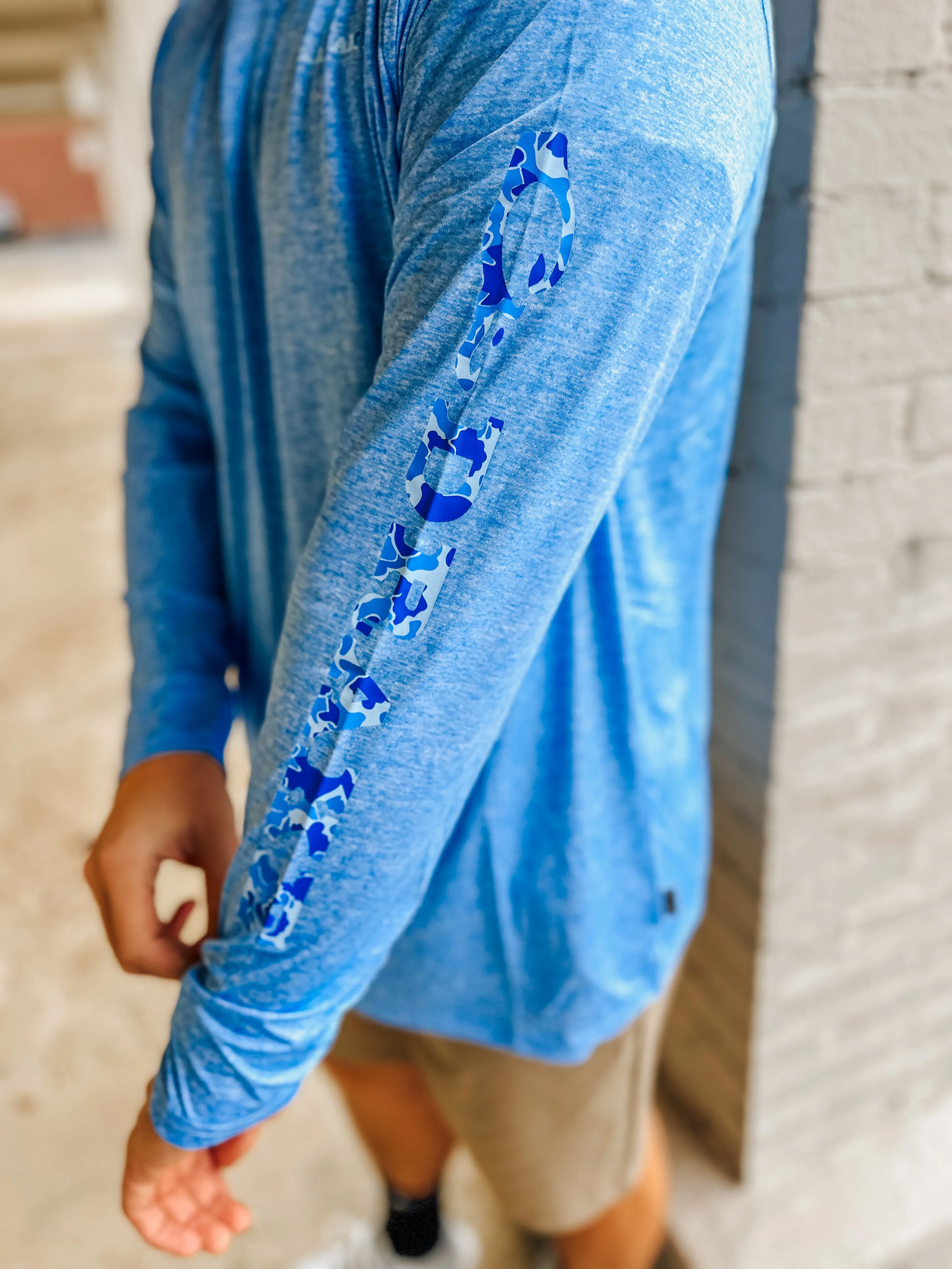 Men's Performance Hoodie- Marina Blue Heather