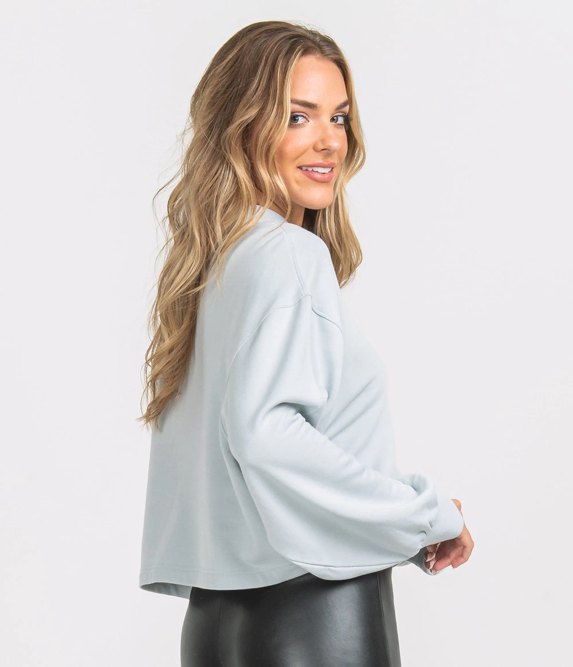 Midtown Cropped Sweatshirt - Vapor