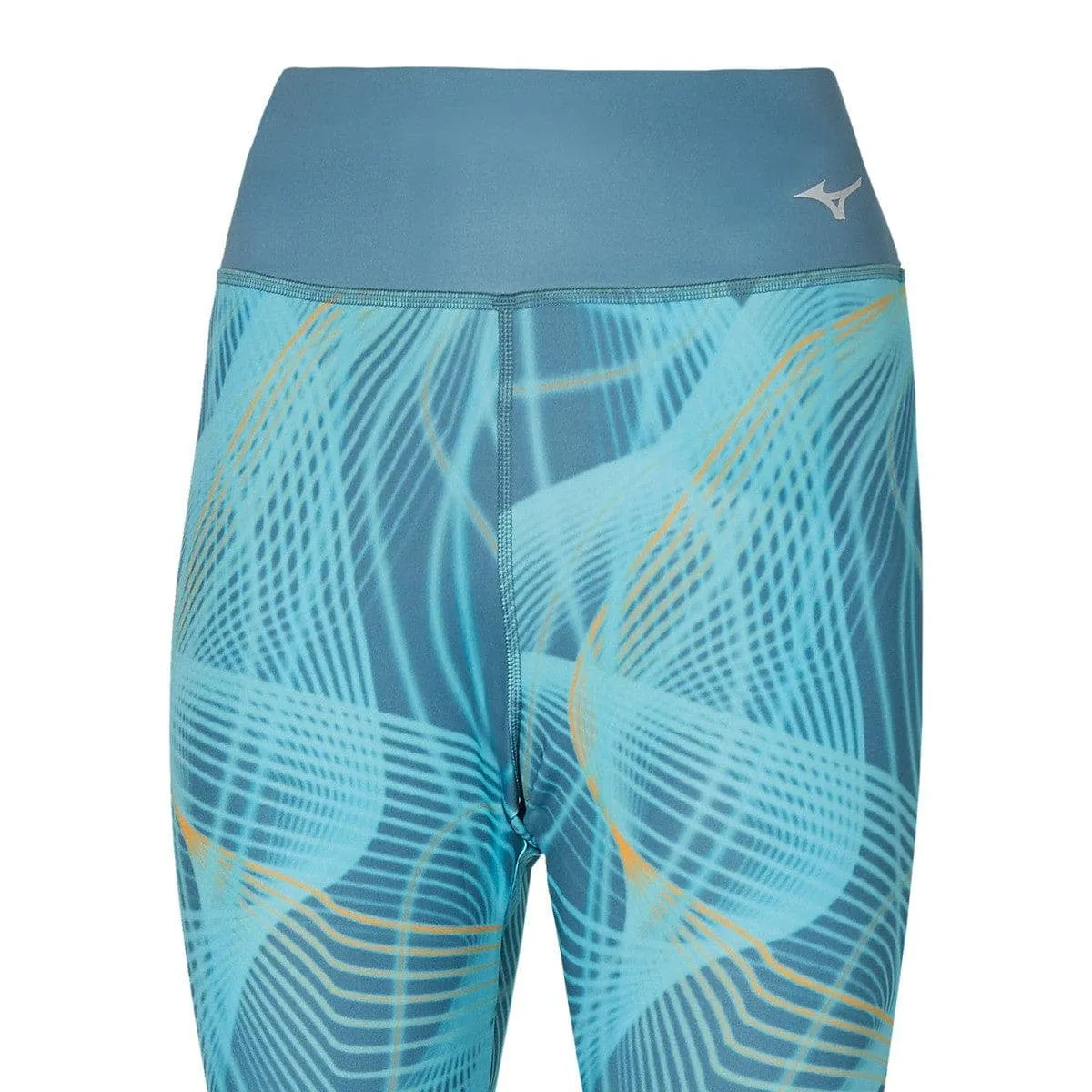 Mizuno Printed Tights (Womens) - Copen Blue