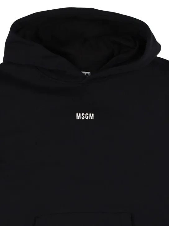 MSGM   Printed cotton sweatshirt hoodie 