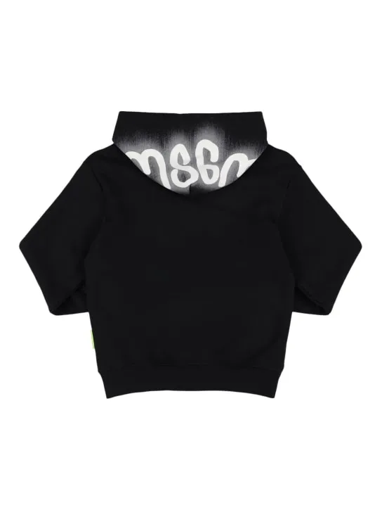 MSGM   Printed cotton sweatshirt hoodie 