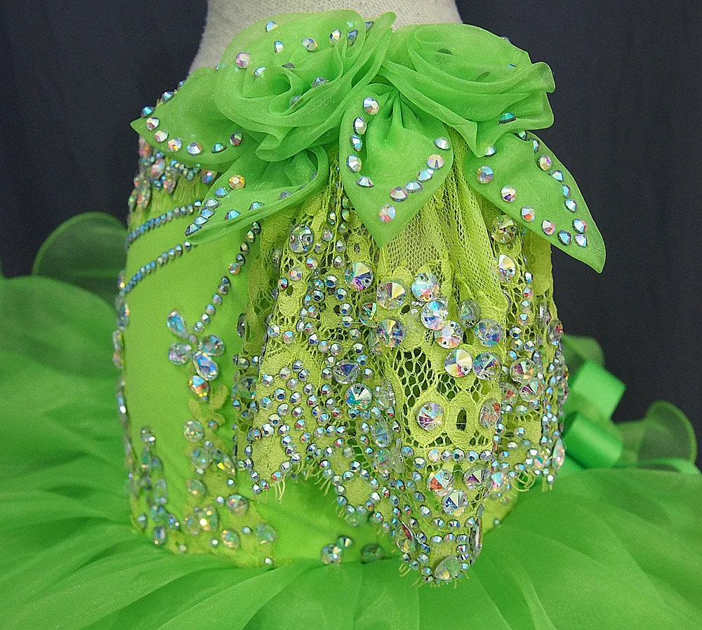 One Shoulder Toddler/Baby Girl Glitz Cupcake Pageant Dress