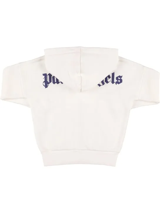 Palm Angels   Logo zip cotton hoodie 