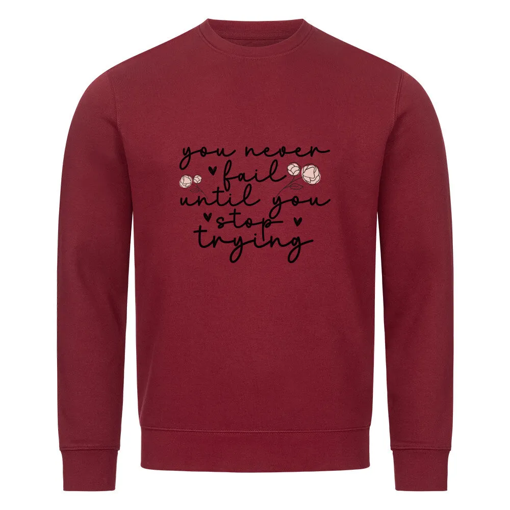 Premium Organic Sweatshirt | Niemals aufgeben