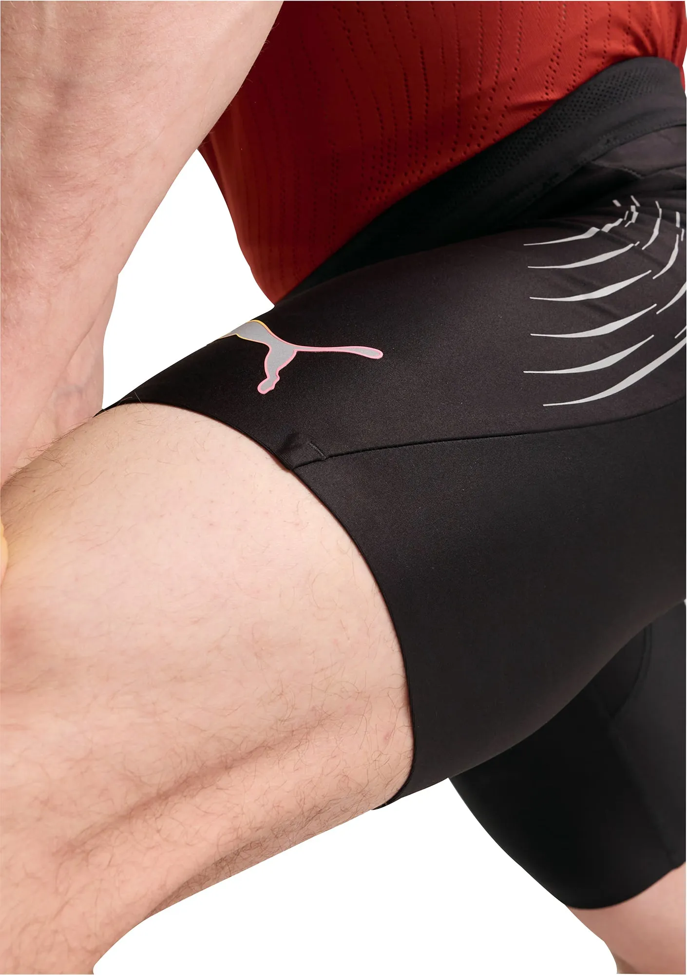 Puma Run Elite Mens Short Running Tights - Black